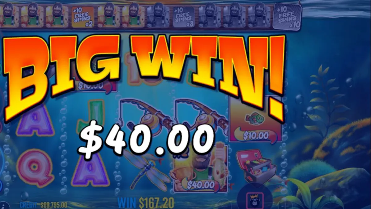Tampilan visual slot Big Bass Trophy Catch dengan latar belakang bertema Wild West